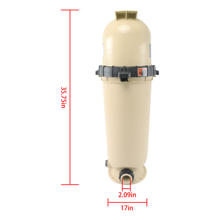 Findmall 160318 Single Cartridge Pool Filter Pump 200GPM 200Sq Replacement for 159303, 16-0318, 160318, EC-160318, PAC-05-504