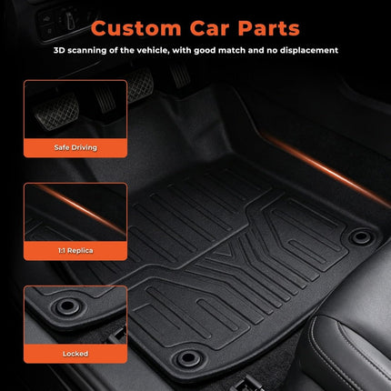 Findmall 3PCS Floor Mats Liner Black TPE Replacement for Accord 2018-2022