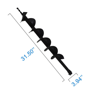 Earth Auger Drill Bits 4" 6" 8" 10" 12" for Gas Powered Post Fence Hole Digger (4inch)