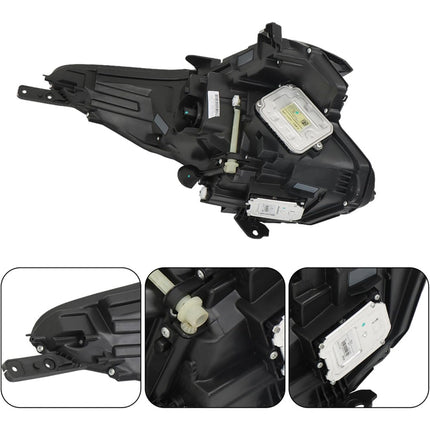 Findmall Driver Side Headlights Assembly with DRL Replacement for XTS 2018 2019 Housing Chrome Lamp LH 1PC 84469439 GM2502480