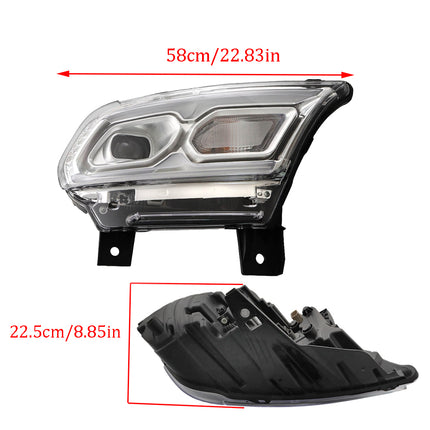 Findmall Passenger Side Headlights Assembly Replacement for Durango 2021-2023 Housing Chrome with Halogen Turn Signal Lamp RH 1PC 68433776AF