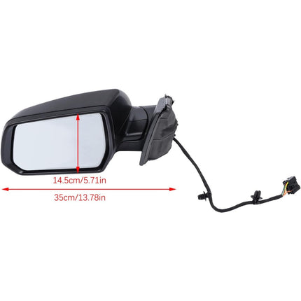 Findmall Driver Left Side Power Heated Mirror Replacement for Acadia 2020-2022 Replacement for 84579489 Matte Black w/Blind Spot Turn Signal Textured Black Base Electric 7-Pin Connector