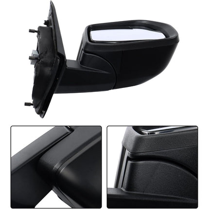 Findmall Power Mirror Passenger Right Side Replacement for Maverick 2022-2024 Replacement for NZ6Z17682J Matte Black with Wide-Angle Spotter Power Heated Electric 5-Pin Connector
