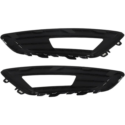 Findmall 7Pcs Kits Front Grille Fog Light and Cover Bumper Brackets Assembly Replacement for 2015 2016 2017 2018 Focus