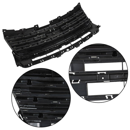 Findmall Front Grille Upper Glossy Black Replacement for Explorer 2016-2017 FO1200578