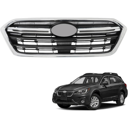 Findmall Front Grille for 2018-2019 Subaru Outback, Gray with Chrome Trim