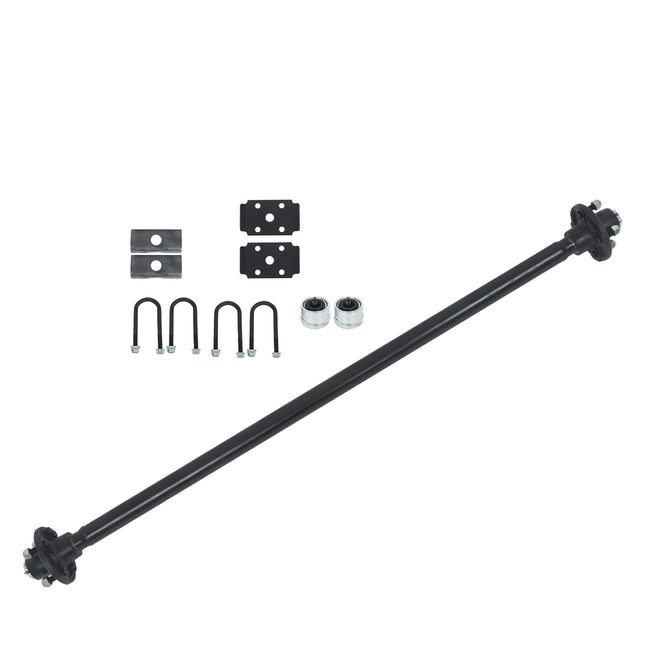 Findmall 2,000 lb Trailer Axle with U-Bolt Kit, 4 on 4 in, 58 in Hub Face