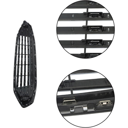 Findmall Chrome and Black Front Upper Bumper Grille Replacement for Fusion 2017-2018