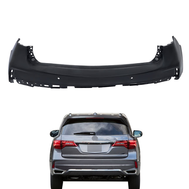 Findmall Rear Upper Bumper Cover for 2017-2020 Acura MDX, Sensor Holes, Primed