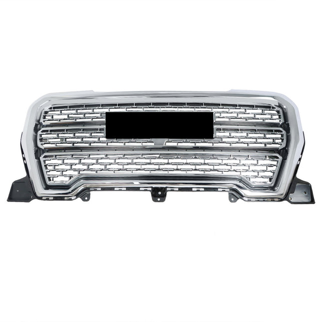 Findmall Chrome Honeycomb Mesh Front Upper Bumper Grille Replacement for Sierra 1500 2019-2021