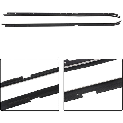 Findmall Window Weatherstrip Kit for 1982-1987 Buick Regal, 4-Piece, Black & Chrome