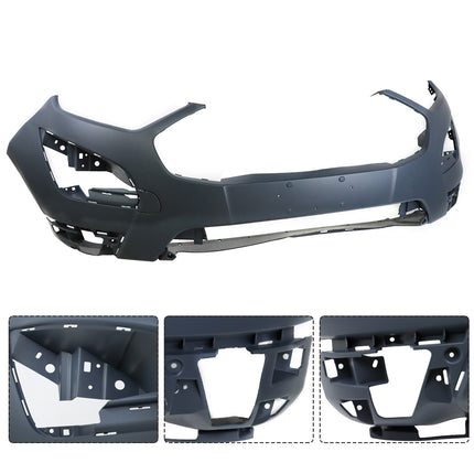Findmall Black Front Bumper Cover without Sensor Holes Replacement for 2018-2019 Ford EcoSport