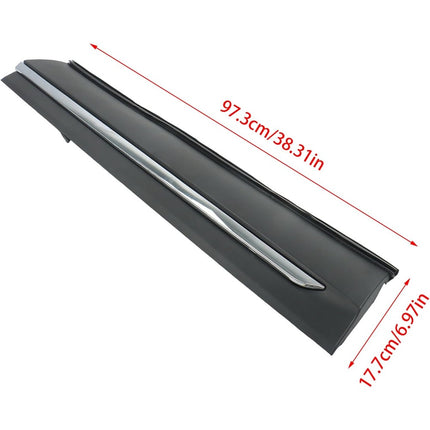 Findmall Front Left Lower Door Molding for 2019-2022 Honda Pilot, Black with Chrome Trim