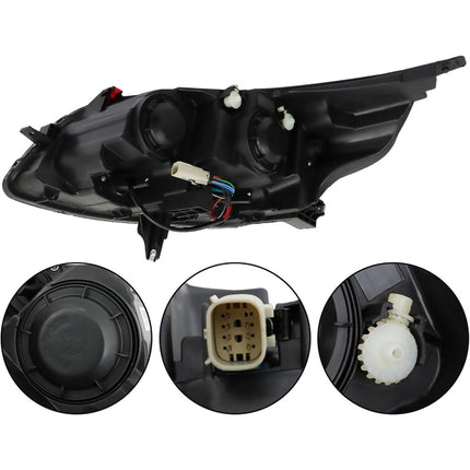 Findmall Passenger Side Headlights Assembly Halogen Replacement for Malibu LS 2013-2015 Replacement for Malibu Limited LS 2016 Housing Chrome Lamp RH 1PC GM2503363