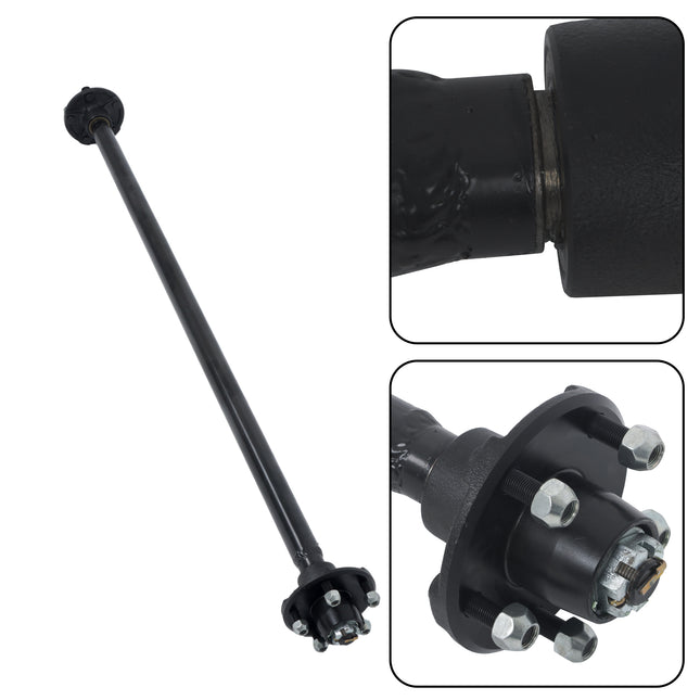 Findmall 2,000 lb Trailer Axle with U-Bolt Kit, 5 on 4.5 in, 57 in Hub Face