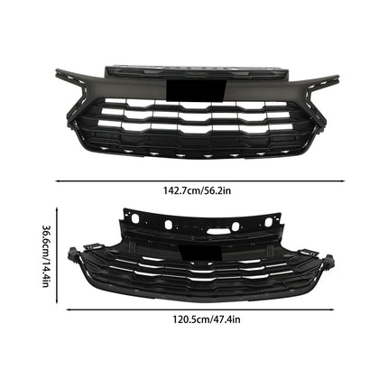 Findmall Matte Black Front Upper Bumper Grille Replacement for Trailblazer LT and LS
