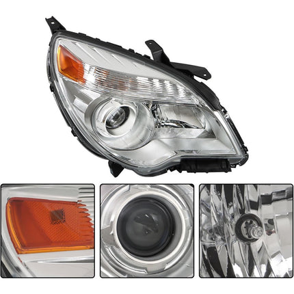 Findmall Left Side and Right Side Halogen Headlights Assembly Replacement for Equinox 2011-2015 with Lens 2PCS GM2502338 GM2503338