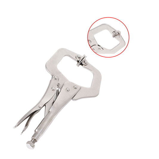 11" Locking C-Clamp 5Pack Locking Pliers Adjustable Welding Clamps w/Regular Tip and Swivel Pad for Shop Home Farm and Automotive