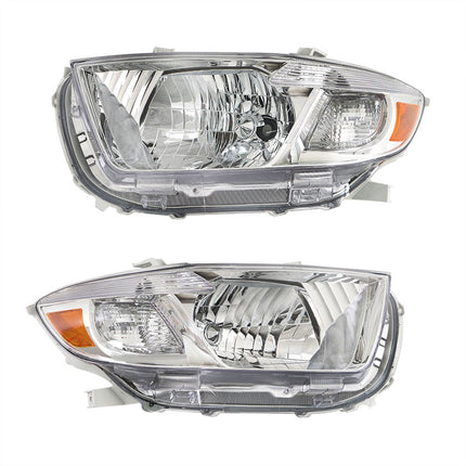 Findmall Headlight Assemblies for 2008–2010 Toyota Highlander Front Left and Right, Replaces 81130-48470 and 81170-48460