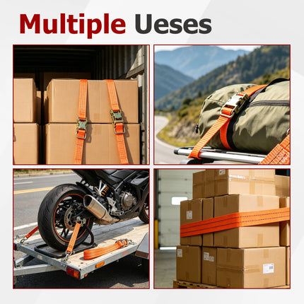 Findmall 4/10/20 Pack 1.5" x 15'/20' J Hook Ratchet Straps 4000Lbs Heavy Duty Tie Down Straps for Truck, Trailer, Cargo Transportation