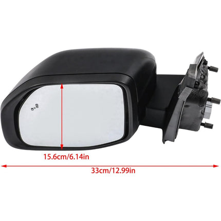 Findmall Side Mirror Assembly for 2022-2024 Maverick, Driver Side, Power, Heated, Blind Spot, 5-Pin, Textured Black