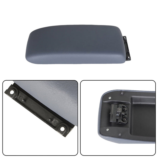Findmall Gray Center Console Lid with Latch Replacement for 1998 1999 2000 Tacoma 1996 1997 1998 4Runner 5890535040B0