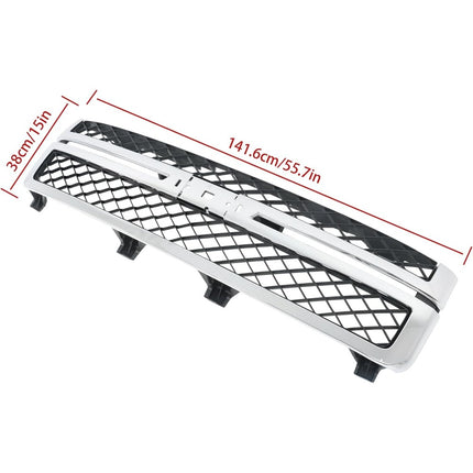 Findmall Black and Chrome Front Bumper Grille Replacement for Silverado 2500HD and 3500HD 2011-2014 20966058 GM1200639