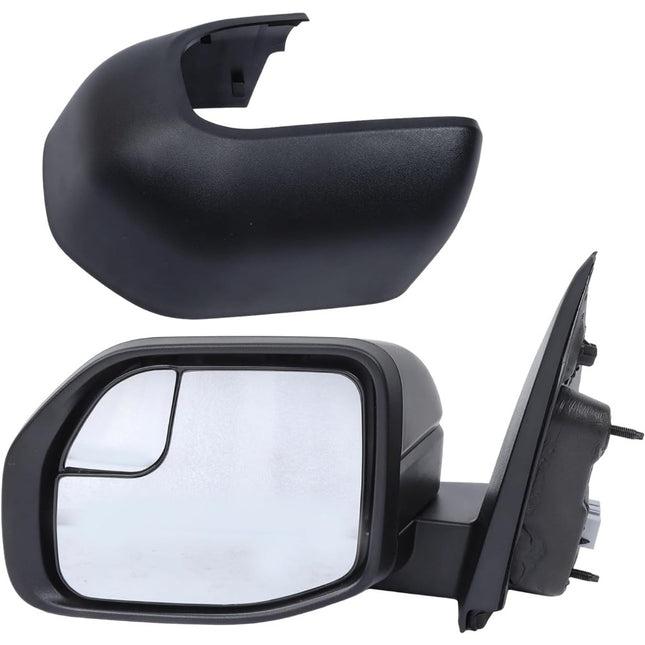 Findmall Side Mirror Assembly, Driver Side, Power, Wide-Angle Spotter, 3-Pin, Textured Matte Black