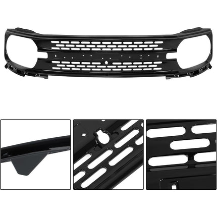 Findmall Black Front Bumper Grille Grill Replacement for B-ronco 2021-2024