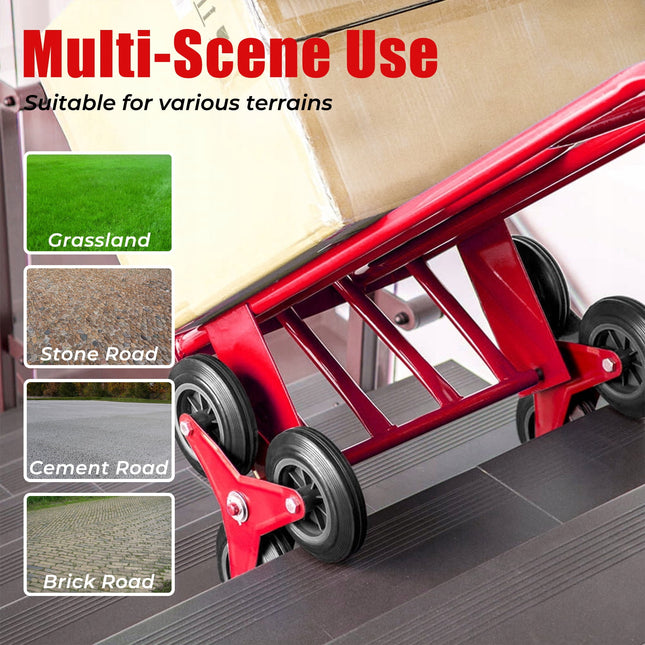 Findmall Stair Climber Hand Truck Dolly Black 330 lb Carbon Steel Stair Climbing Hand Truck