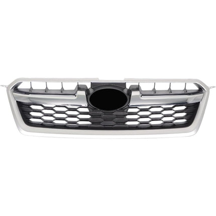 Findmall Front Grille for 2012-2016 Subaru Impreza, Silver and Black with Chrome Trim