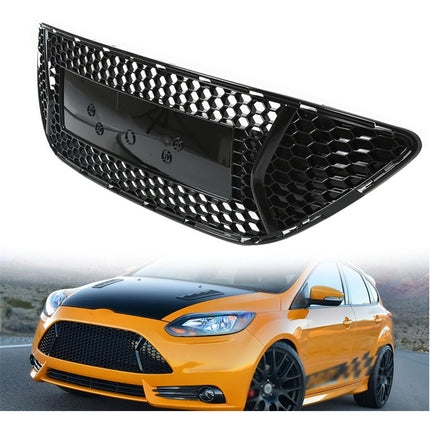 Findmall Black Front Center Radiator Grille Insert Replacement for Focus ST 2013-2014