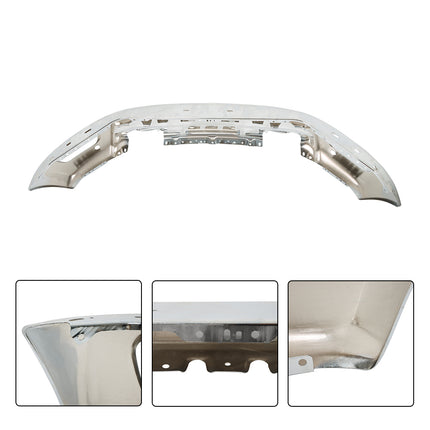 Findmall Chrome Steel Front Bumper Face Bar with Parking Sensor Holes Replacement for 2019-2023 Ford Ranger, LB3Z-17757-A, KB3Z-17757-B