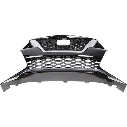 Findmall Front Upper Grille for 2019-2021 Nissan Maxima, Black with Chrome Trim