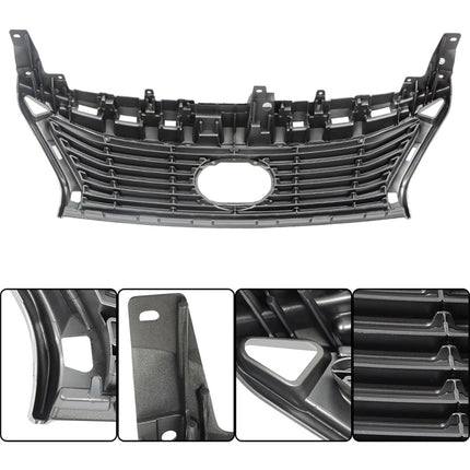 Findmall Front Upper Mesh Grille for 2013-2015 Lexus ES350 ES300h, Silver
