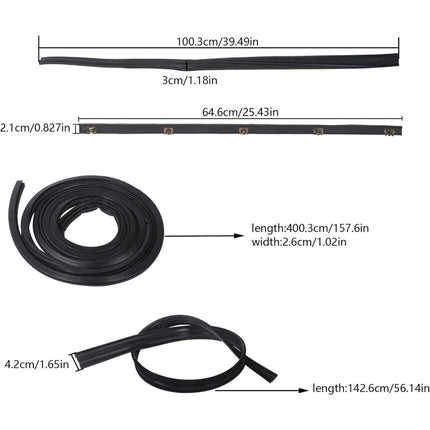Findmall Door & Window Weatherstrip Kit for 1972-1979 Dodge D/W Pickups, 10-Piece