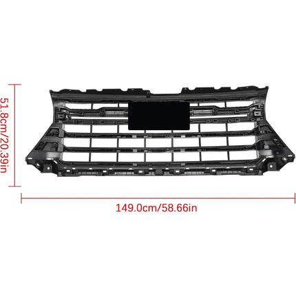 Findmall Glossy Black Front Upper Grille Molding Trim Replacement for Silverado 2500HD and 3500HD High Country 2024-2025 86533026