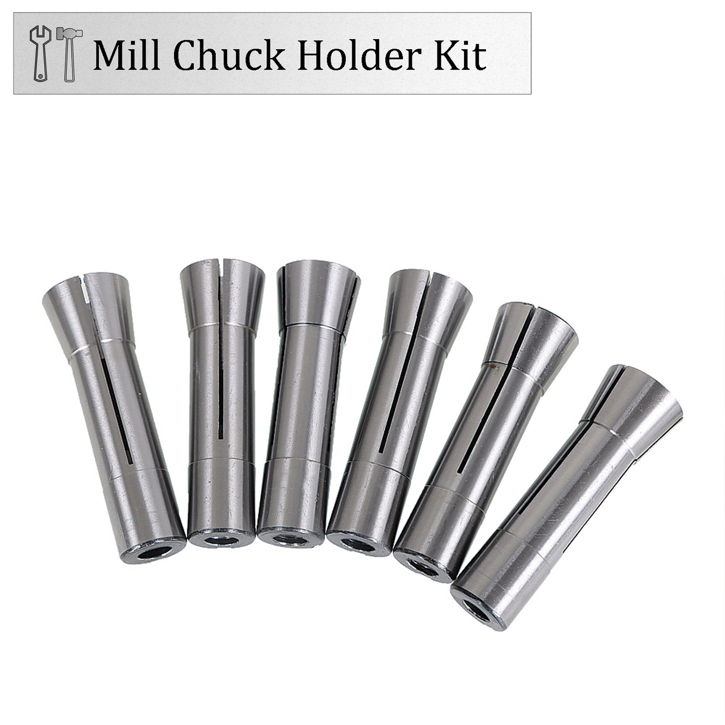 findmall 29Pcs R8 Collet Set 1/32 inch - 1 inch Mill Collets Set Steel Mill Chuck Holder Fit for Mill Machine