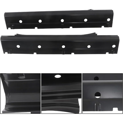 Findmall 6-Piece Slip-On Rocker Panel and Cab Corner Kit for 2014-2018 Chevrolet Silverado GMC Sierra Crew Cab, Black