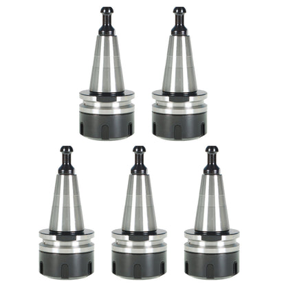 findmall 5Pcs ISO30 ER32-45L Chuck Tool Holder Balance Collet Chuck G2.5 30000RPM CNC Stainless Steel Tool Holder with Pull Stud Milling Lathe Fit for CNC Engraving Machine and Milling Lathe Tool