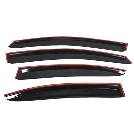 Findmall Black Side Window Visor Vent Rain Guard Deflector Replacement for 2015-2019 Subaru WRX STI JDM Style