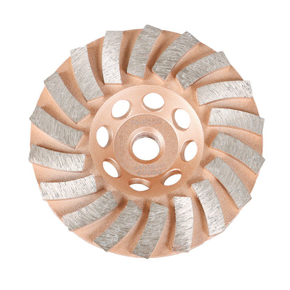 findmall 4-1/2 Inch 18 Turbo Diamond Segments 5/8 Inch -11 Arbor Grinding Wheels Diamond Cup Grinding Wheels Fit for Concrete and Masonry Available