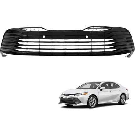 Findmall Front Lower Grille for 2018-2020 Toyota Camry LE XLE, Gloss Black, With Sensor Holes