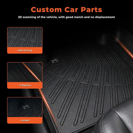 Findmall Cargo Liners Backrest Mats Replacement for Highlander 2008-2013
