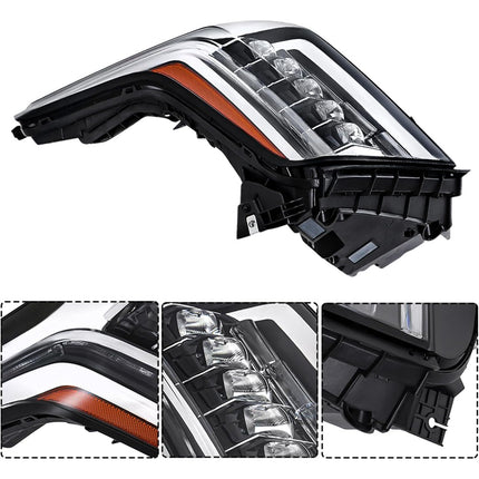 Findmall Passenger Side Headlights Assembly Replacement for Escalade 2015-2020 Housing Black Lamp RH 1PC 84580183