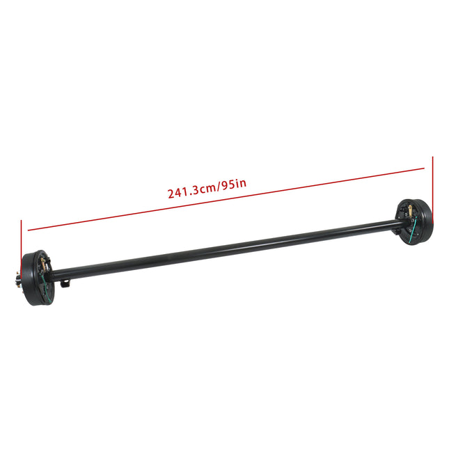 Findmall 3,500 lb Trailer Axle with Electric Brakes, 5 on 4.5 in, 95 in Hub Face, 80 in Spring Center