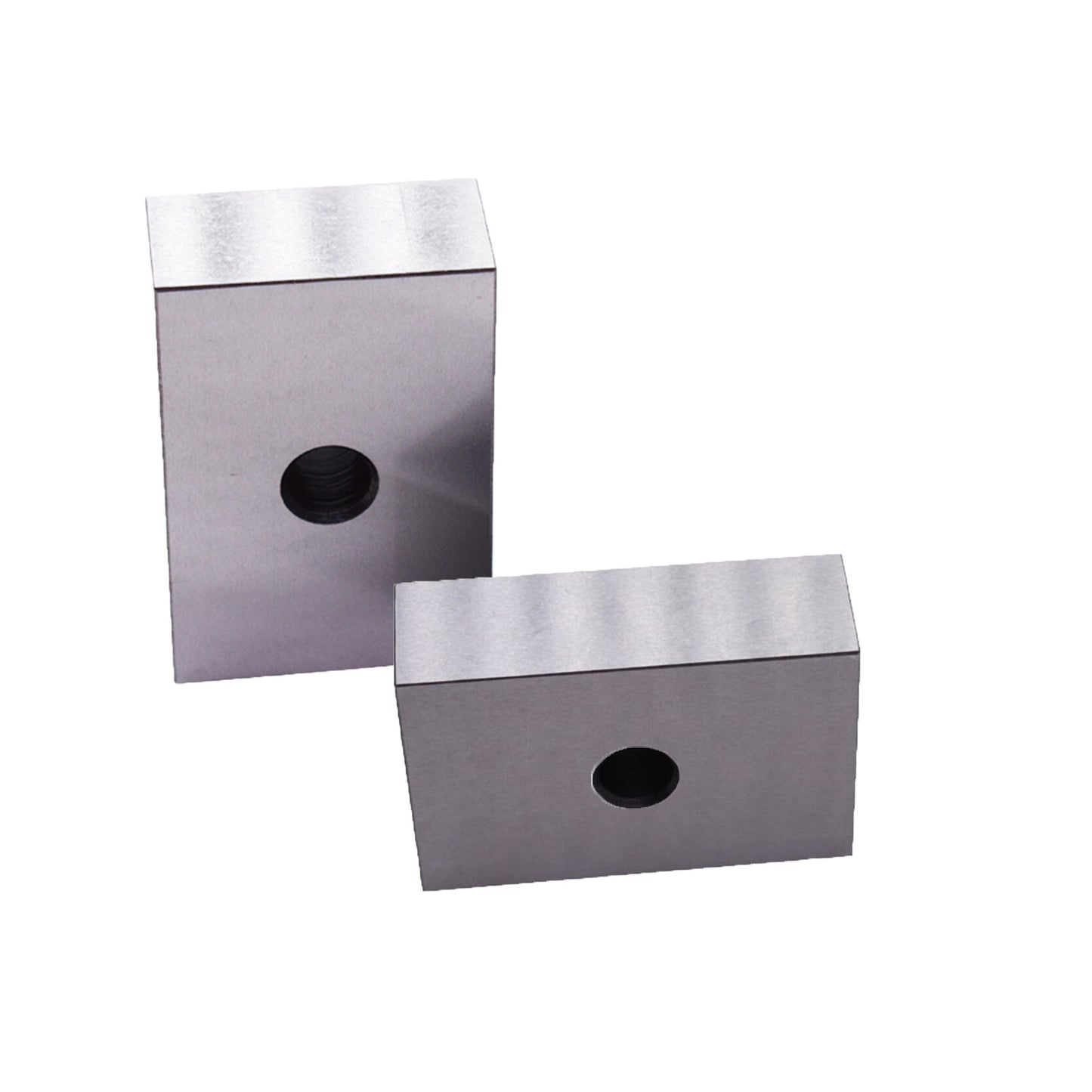 findmall 1 x 2 x 3 Inch Blocks Matched Pair 1/2" Single Hole Matched Pair with One Hole Hardened Steel Accuracy Ground Machinist 123 Blocks Set Up Blocks Fit for Accuracy Grinding Layouts