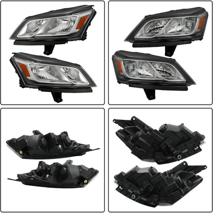 Findmall Driver Side and Passenger Side Headlights Assembly Halogen Replacement for Traverse 2013-2017 Housing Chrome Lamp LH RH 2PCS 84262931 84262932