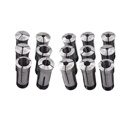 findmall 15Pcs 5C Collet Set Fit for Machining Turning