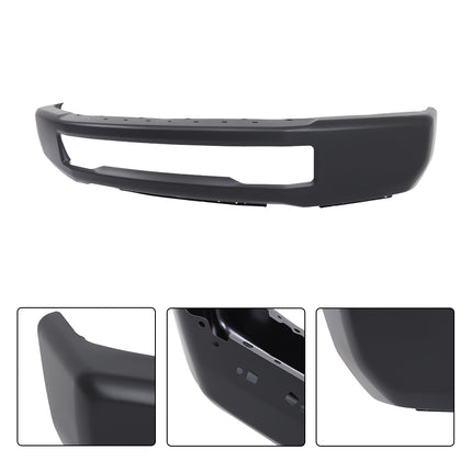 Findmall Black Steel Front Bumper Face Bar without Fog Light Holes Replacement for 2017-2019 Ford F-250 and F-350 Super Duty, HC3Z-17757-AB, FO1002440